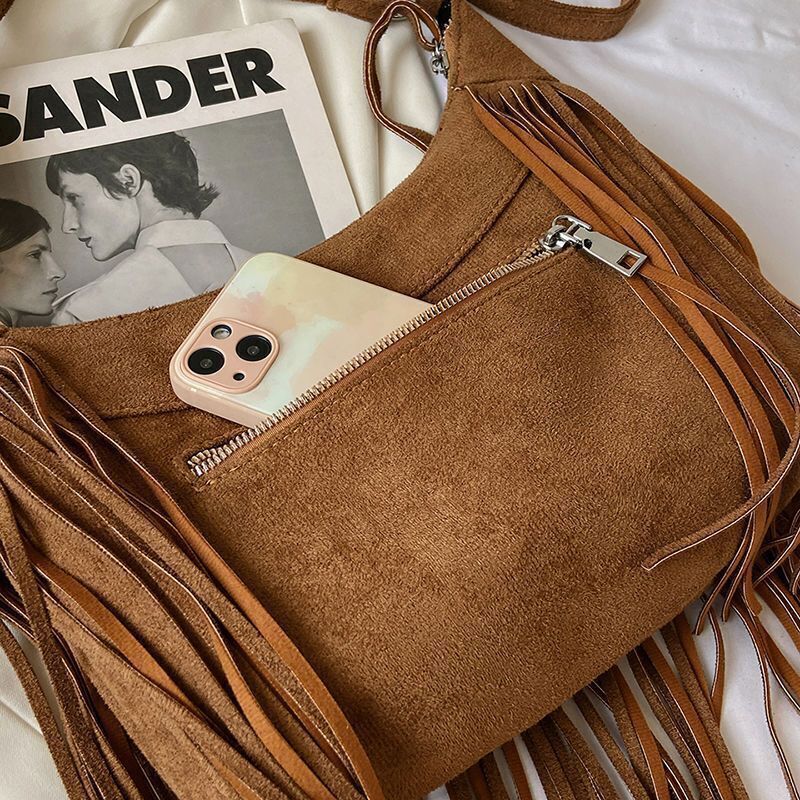 PU Leather Tassel Bags Bag Women Shoulder Crossbody Bag Bags Women's Handbags