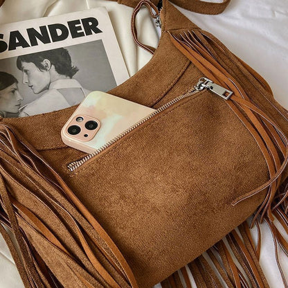 PU Leather Tassel Bags Bag Women Shoulder Crossbody Bag Bags Women's Handbags