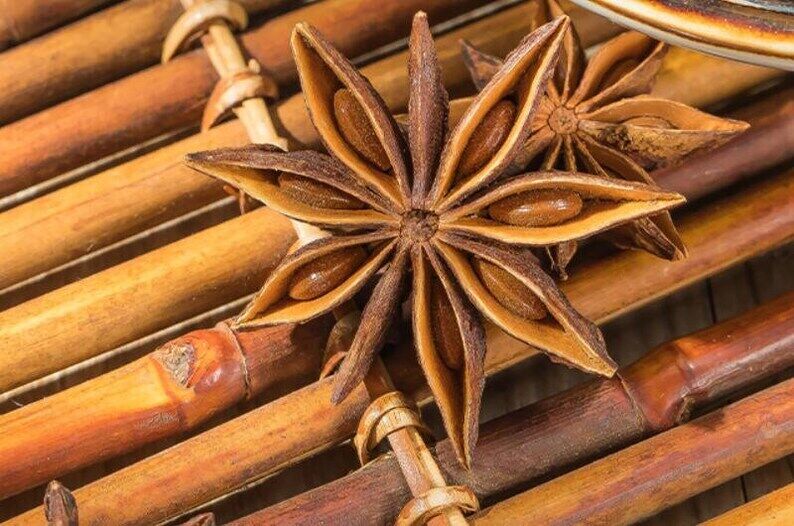 Dried Star Anise Fructus Anisi Stellati Whole Flowers Makes A Healthy Tea