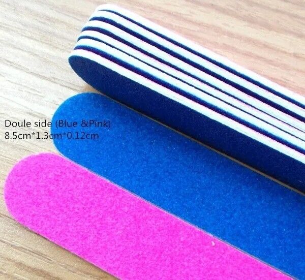 Nail Files 100Pcs Professional Sandpaper Buffers Slim Crescent Grit 180-240 Tool