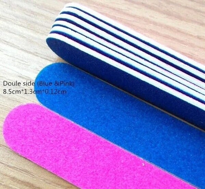 Nail Files 100Pcs Professional Sandpaper Buffers Slim Crescent Grit 180-240 Tool