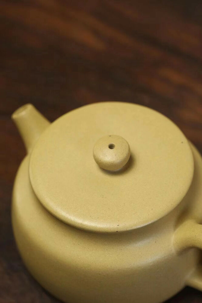 120cc chinese Yixing Handmade Zisha Green Clay Teapot SangBian GongFu Hu Tea Pot