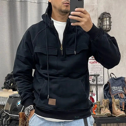 Male Clothes Sweatshirt for Men Green Winter Loose New