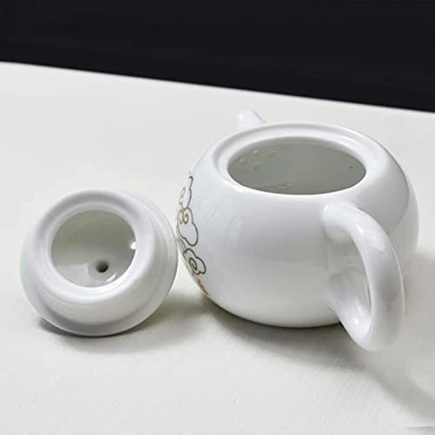 Porcelain Teapot, 6oz Tea Pot White Chinese Gongfu Tea Set