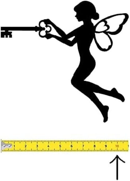 Metal Art Fairy (Black) for Tree,Wall Mounting Metal Art Fairy Metal Wall Art