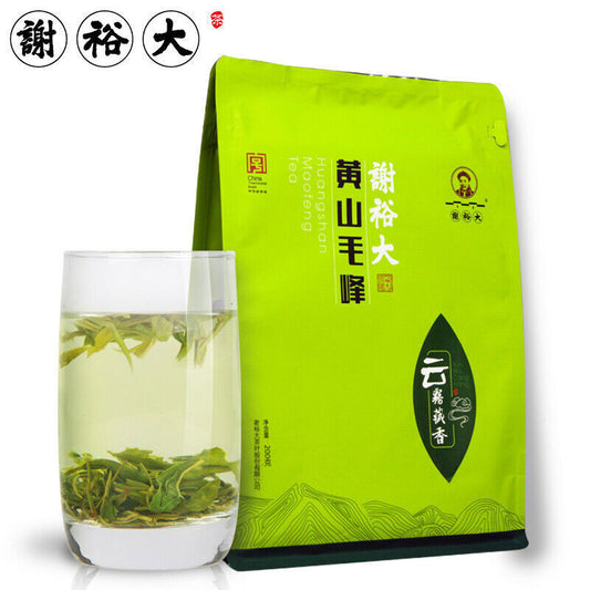 中国茗茶 谢裕大黄山毛峰绿茶茶叶传统古法实惠袋装 高山云雾茶 Chinese tea 黄山毛峰 200g