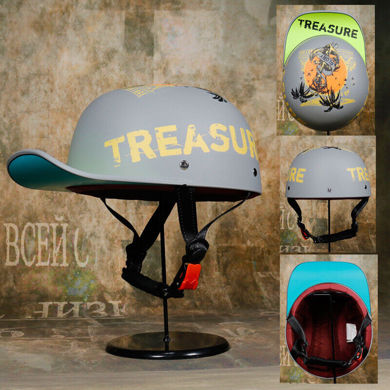 Motorcycle Half Helmet Baseball Cap Helmet Street Chopper Scooter Helmet DOT