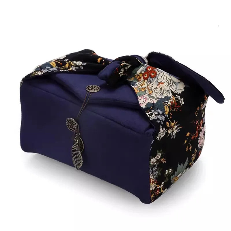 Exquisitely Portable Cotton Linen Tea Set Storage Bag 1 Pot 4 Cups Tea Bag