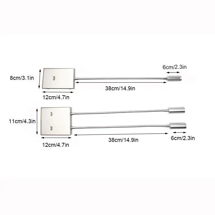 Wall Sconces USB LED Bedside Reading Lamps Lights Living Room Corridor Lighting
