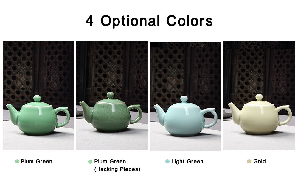 Celadon Teapot,jade Green Porcelain Small Teapot 3 Optional Colors 龙泉青瓷茶壶(弟窑)