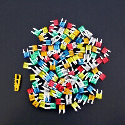 50x Automotive 2/5/7.5/10/15/20/25/30/35 Amp Micro Fuses Assortment Kit For Car