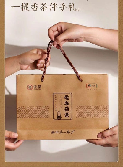 800g/brick Laoyou Fu Tea Hunan Anhua Dark Tea Centennial Wooden Warehouse