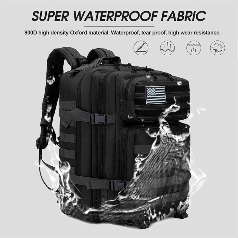 50L Army Tactical Backpack Men's Travel Backpack Men Outdoor Sports Bags