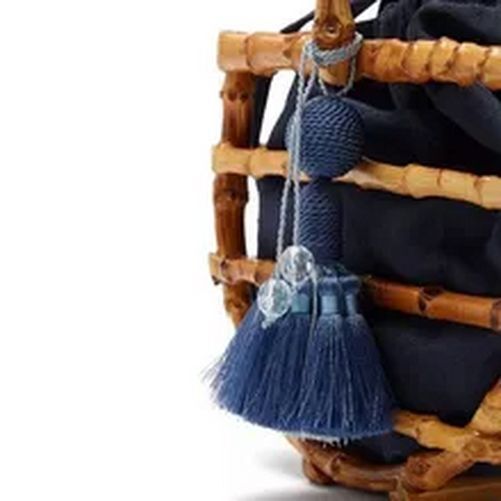 Handmade Tassel Half Moon Bamboo Women's Bamboo Handbags Ladies Fashion Beach