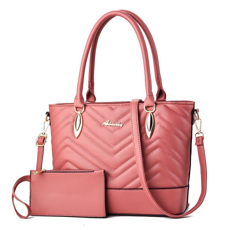 2PCS/Set Elegant Women Lady Leather Handbag Purse Shoulder Satchel Messenger Bag