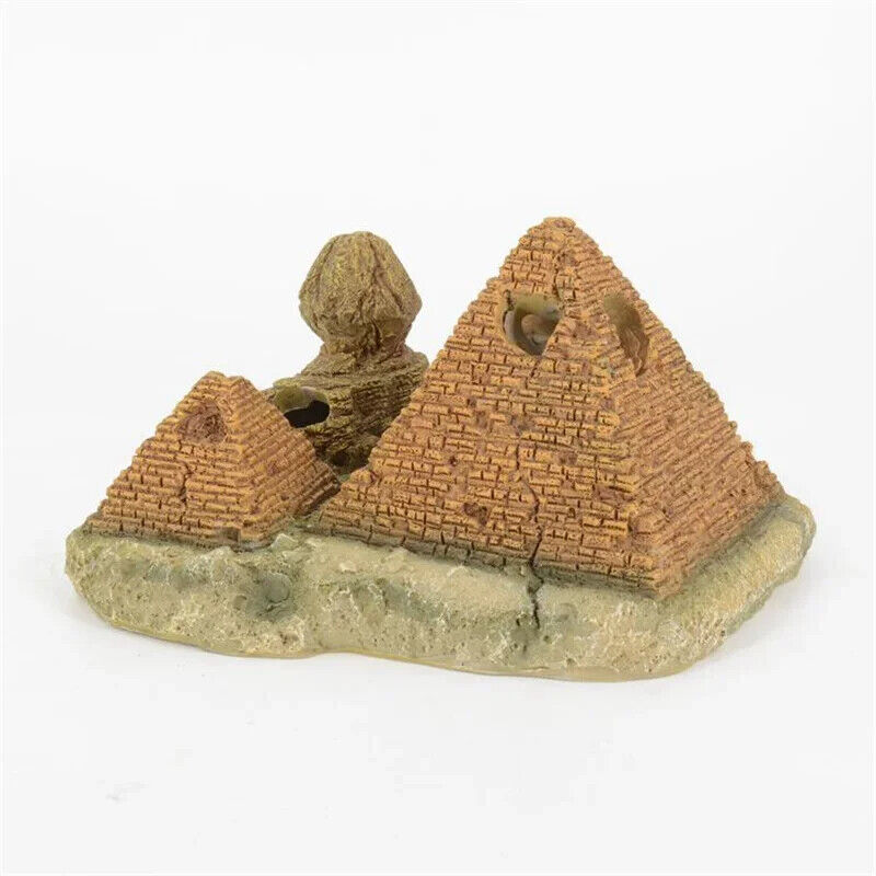 Fish Tank Decorations Resin Pyramid Sphinx Shrimp Residence Aquarium Accessories