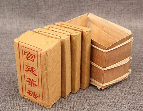 Ripe Puer Brick Tea Aged Cooked Pu Er Gongting Puerh Tea 500g Bamboo Leaf Packed