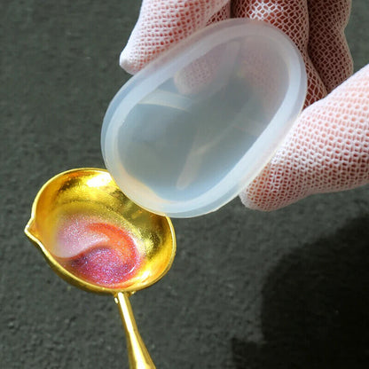 Seal Stamp Tool Soft Silicone Rubber Melting Wax Spoon Cleaner Scrapbook 30-40mm