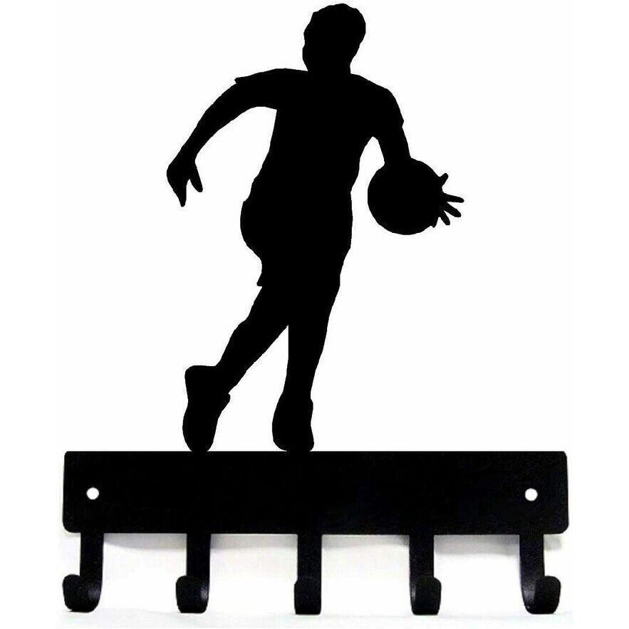 Basketball Player Sport - Key Hooks Holder Wall Mounted Hook Up Decoration Wall