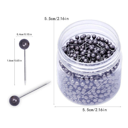 Push Pin 1000Pcs Round Head Steel Point Gold Bulletin Board Map Thumb Tacks 4mm