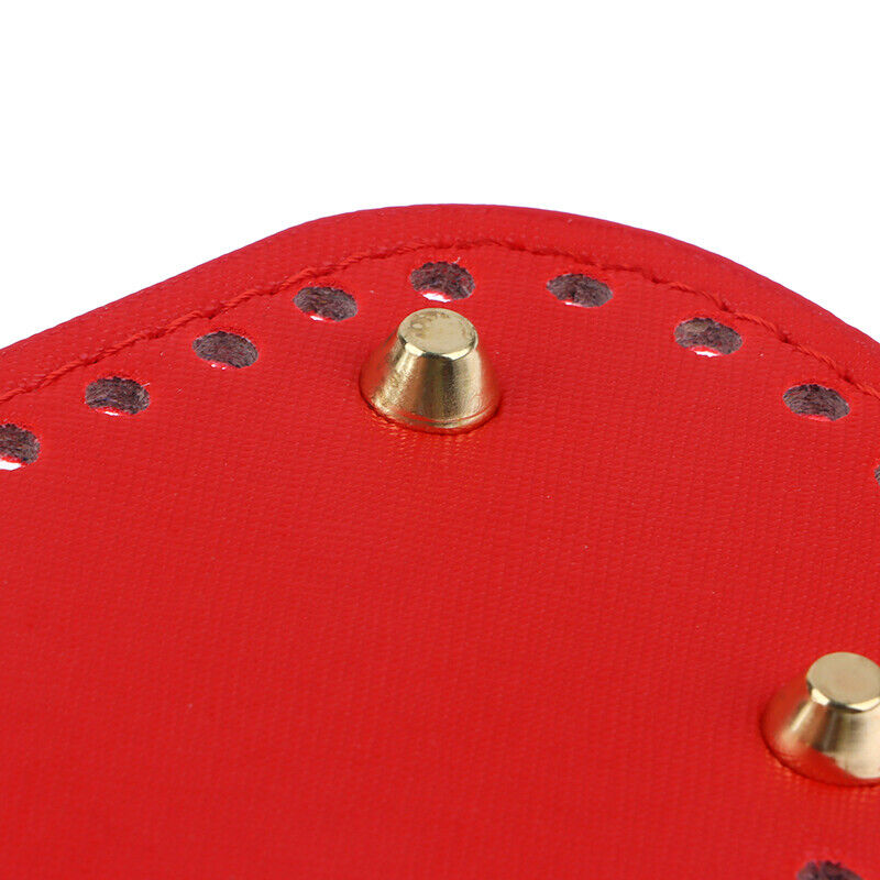 1Pc Oval Long Bottom For Knitted Bag PU Leather Bag Handmade Bottom With Holes