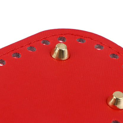 1Pc Oval Long Bottom For Knitted Bag PU Leather Bag Handmade Bottom With Holes