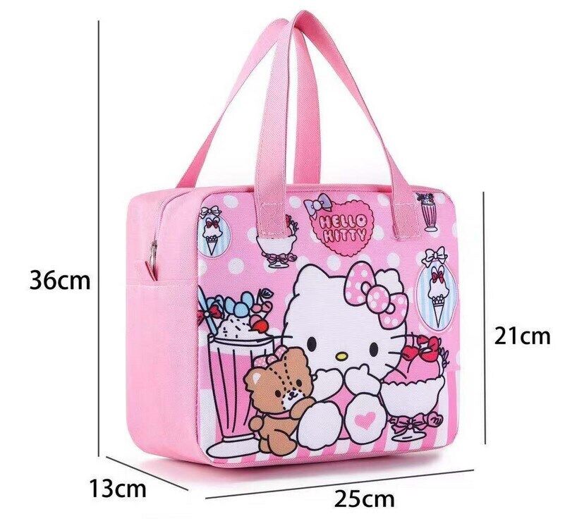 Cute My Melody Lunch Box Case Bag Storage Bag Handbag Iinsulation Picnic Bag