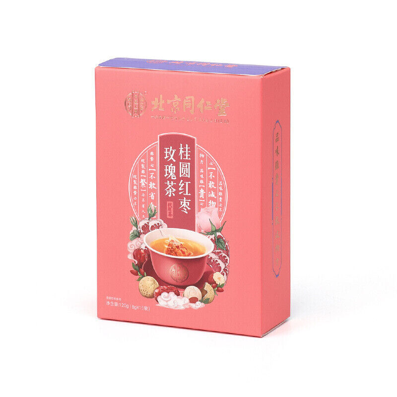 同仁堂内廷上用桂圆红枣玫瑰茶 桂圆红枣养生茶120g TongRenTang Gui Yuan Red Date Rose Health Tea