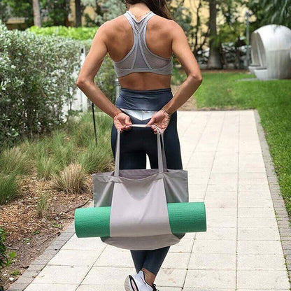 Women Yoga Mat Bag Shopping Handbag Canvas Gym Training Sports Shoulder Bags