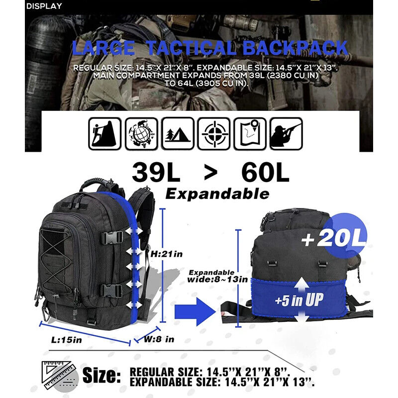 Tactical Backpack Men Women Outdoor Hiking Backpacks Travel Backpack Backpacks