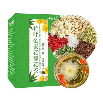 Honeysuckle, chrysanthemum, medlar, cassia seed, rock sugar, light bamboo leaves