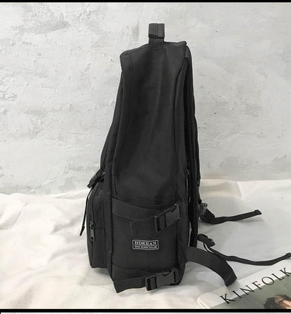 2022 New Black Backpack Unisex Oxford School Bag Women Men Bagpack Bag