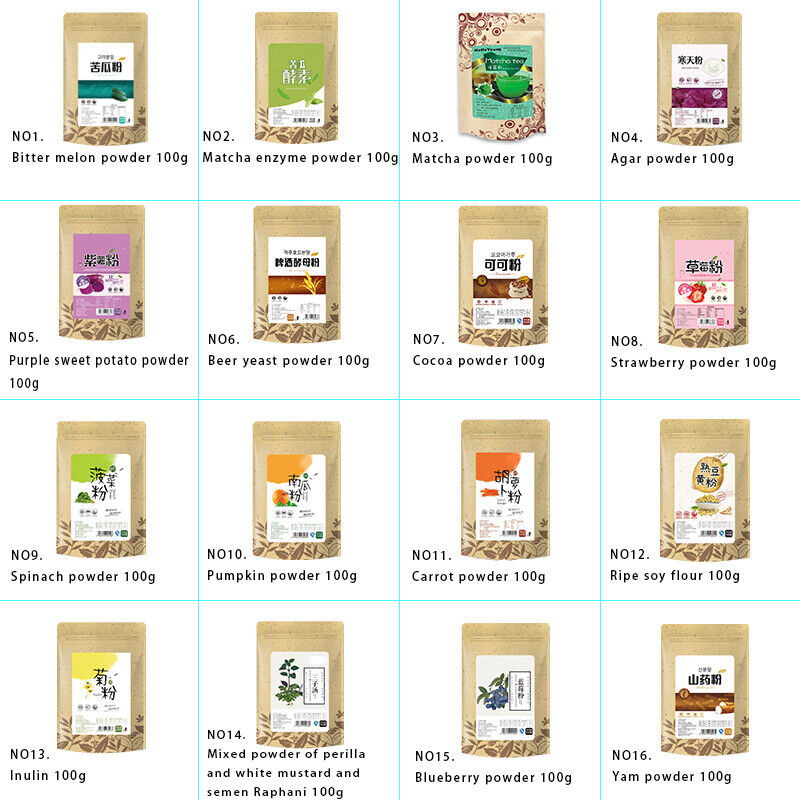 Top 32 Kinds Chinese Matcha Tea Green Tea Powder Scented Tea Powder Mask Powder