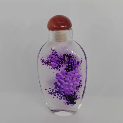 Chinese Old Beijing Glaze Inside Painting Painted Exquisite Pattern Snuff Bottle