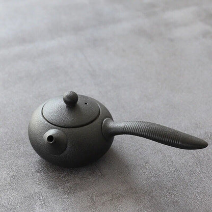 150ml Black Ceramic Kyusu Teapot Kettle Tea Pot Chinese Kung Fu Tea Pottery Sets