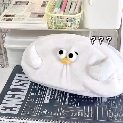 Kawaii Cartoon Animal Pencil Case Large Capacity Cute Plush Bag School Supplies
