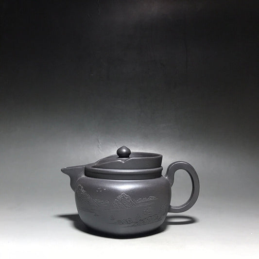 Chinese Yixing Zisha Clay Handmade Exquisite Teapot（随缘僧帽 底款：方开明）