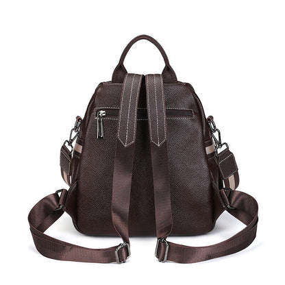 Ladies Leather Backpack Purse Anti-Theft Rucksack Travel Bag Satchel
