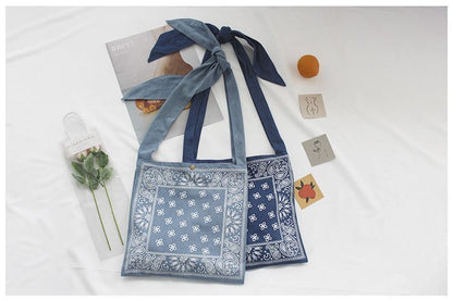Wide Strap Slouch Bag Messenger Pouch Teenager Gypsy Fabric Handbag 36*36 CM 1PC