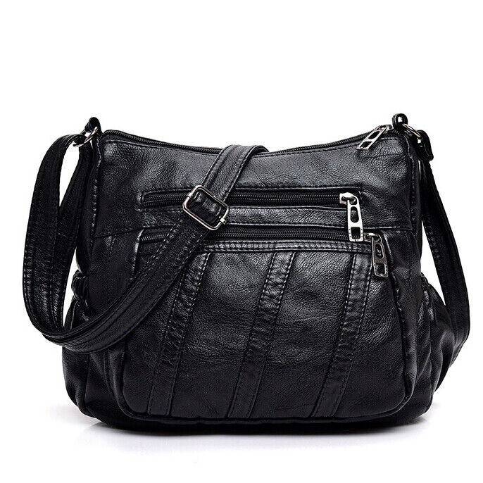 Women Crossbody Bag Pocketbooks Pu Leather Purse Handbag Multi Pocket Shoulder