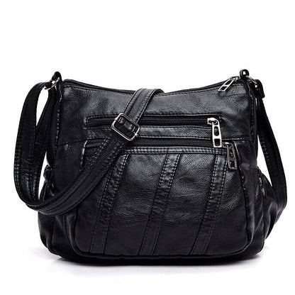 Women Crossbody Bag Pocketbooks Pu Leather Purse Handbag Multi Pocket Shoulder
