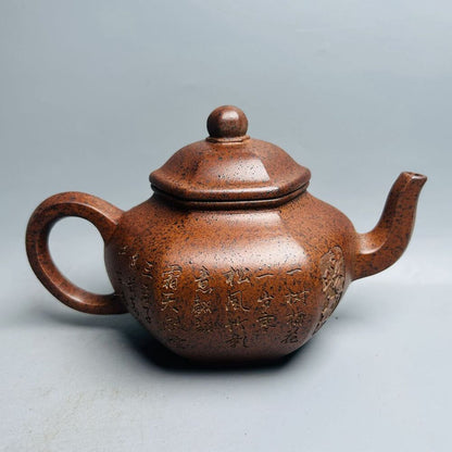 Vintage Chinese Yixing Purple Clay Teapot Zisha Ceremony Ceramic Teacups Teapots