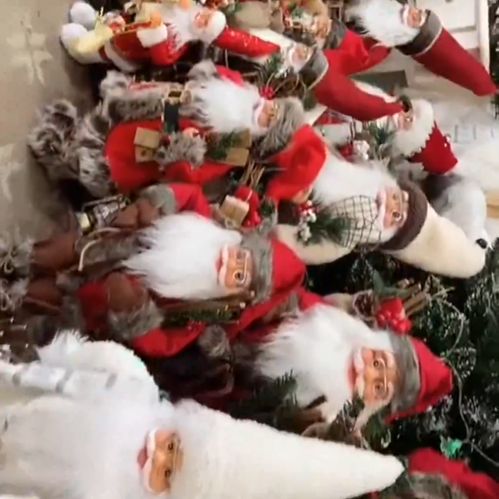 Christmas Ornaments 30-45cm Large Santa Claus Dolls Standing Figurine Home Decor