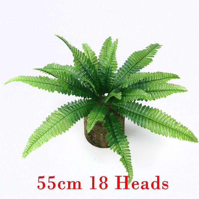 Artificial Plants 24 Heads Fake Fern Palm Tree Leaves Home Decor 46-58cm Plastic