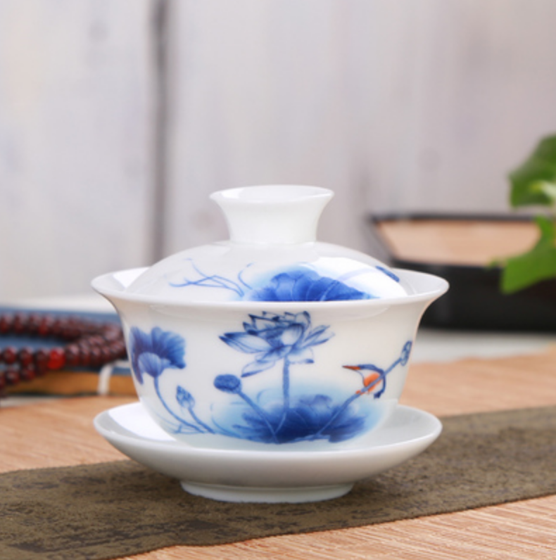 ceramic tureen porcelain gaiwan Chinese cup bowl set zisha tureen multi-pattern