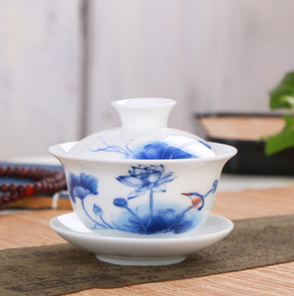 ceramic tureen porcelain gaiwan Chinese cup bowl set zisha tureen multi-pattern