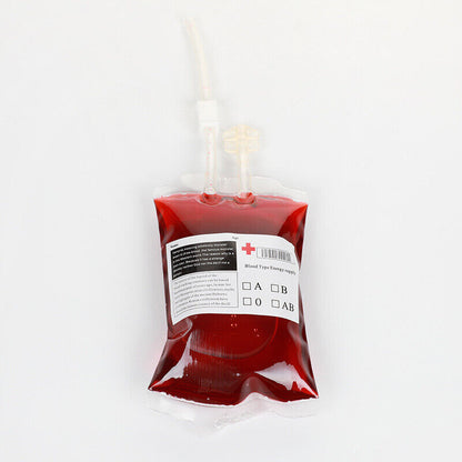 350ML Transparent Food Grade PVC Drink Beverage Bag Vampire Blood Bag Decorat-ca