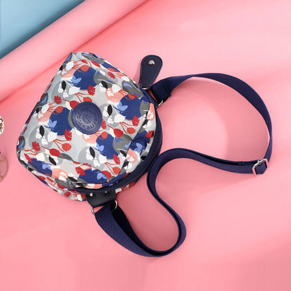 Women Shoulder Messenger printing Bag Nylon Oxford Lightweight Zipper