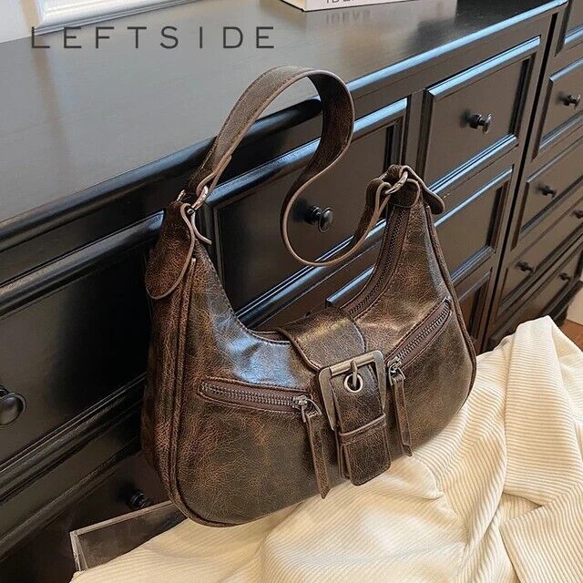 Women's Classic Vintage Handbag Leather Shoulder Bag Crossbody Bag Retro Gift
