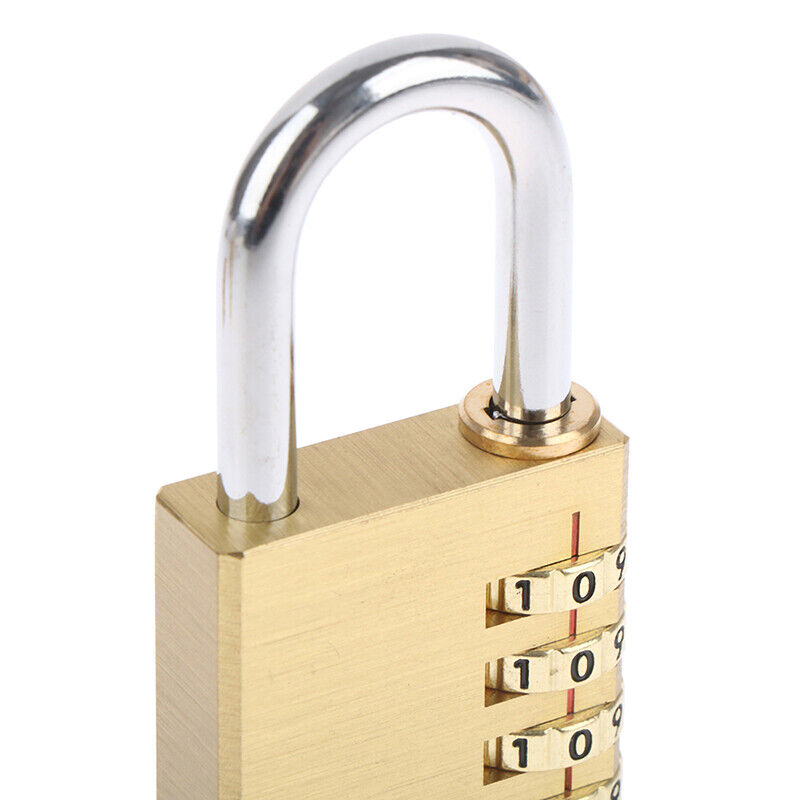 Brass Mini 3/4 Digits Number Code Lock Combination Padlock For Travelling Bag